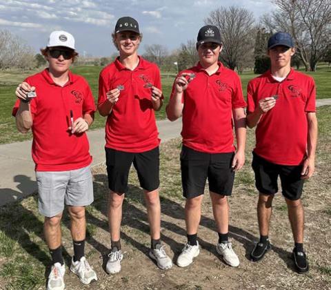 The Tiger golf team took second place at the Republic County Invitational on April 15. The varsity team consisted of, from left, Monte Huckett, Carson Kearn, Grayson Votipka and Tucker Huband