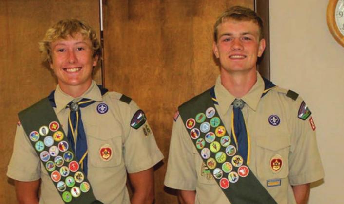 Kobe Hoover and Drew Buhrman were recognized as Eagle Scouts during a ceremony recently.