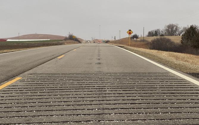 Rumble strips installed at intersection to US36